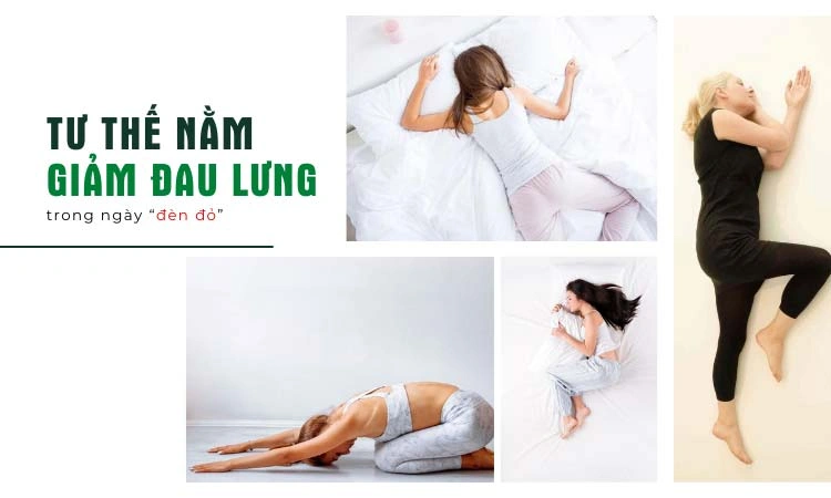 tư thế nằm giảm đau lưng khi đến tháng