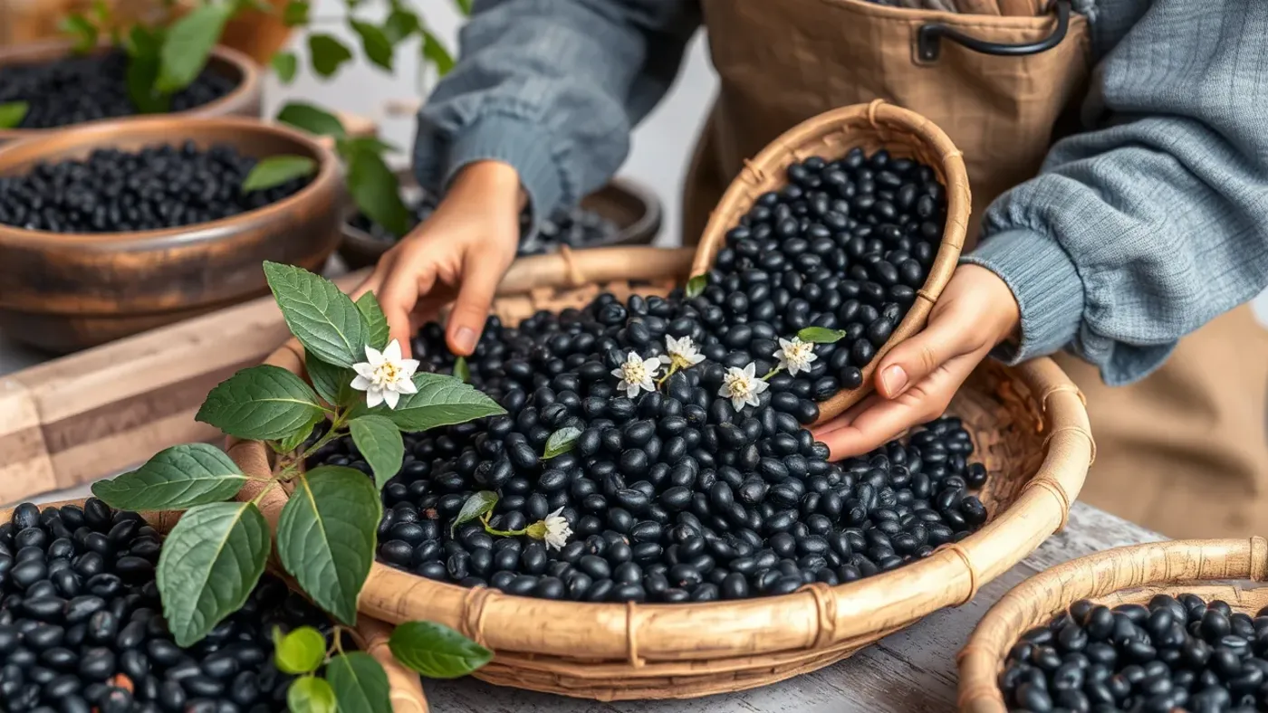 Chế biến hà thủ ô đỏ với đậu đen