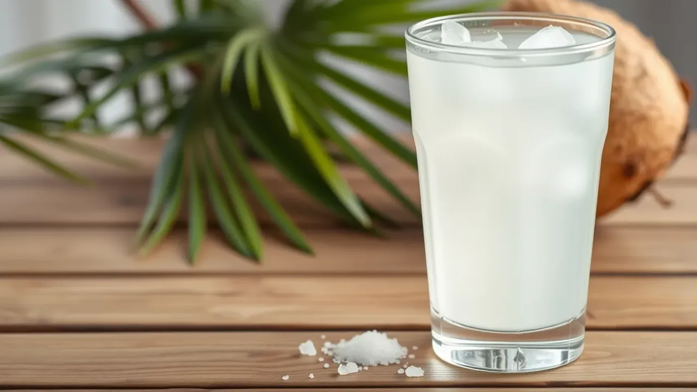 Nước dừa pha muối bù điện giải