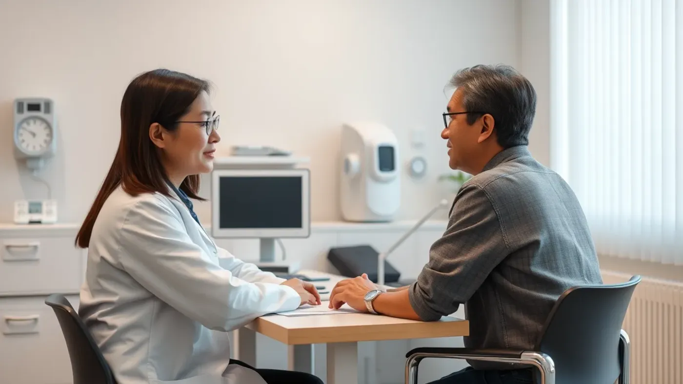 Bác sĩ tư vấn cho bệnh nhân tại phòng khám hậu môn trực tràng