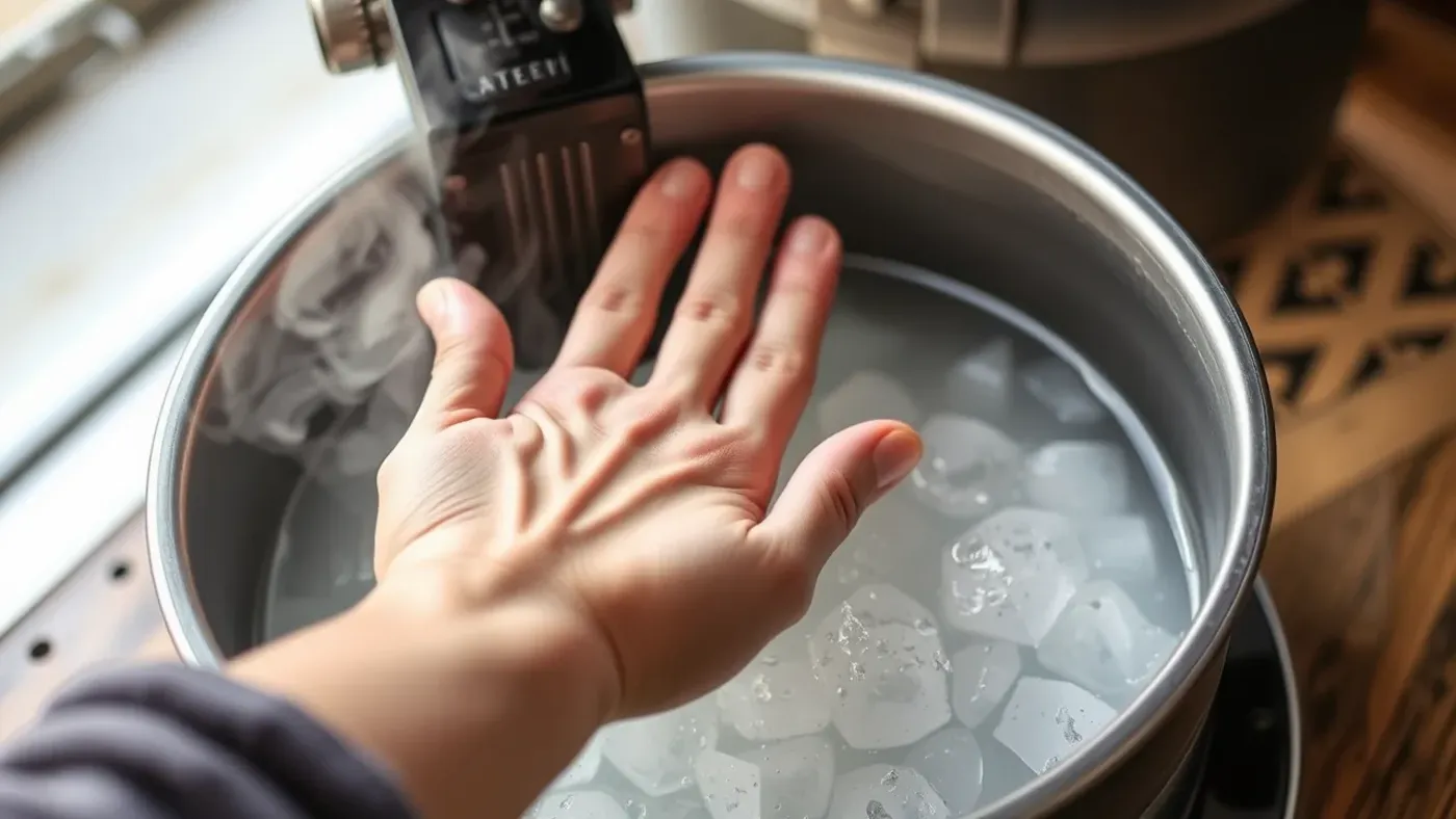 Kiểm tra nhiệt độ nước trước khi xông để tránh bỏng
